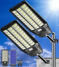 Solar Street Lights Outdoor Parking Lot Commercial 7000W 450000 Lum. Fixed Price $381.46.