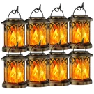Letmy Solar Lantern Outdoor Lights, Upgraded Flickering Flame Led 2/4 Pack. Fixed Price $21.50.