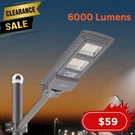 Langy 60W Solar Street Lights 6000 Lumens ,dusk To Dawn. Fixed Price $59.00.