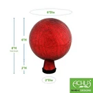 Achla Designs G6 Rd Red Crackle Gazing Globe Ball. Fixed Price $43.75.