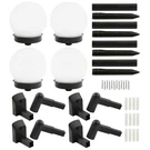 Ideaworks Outdoor Solar Globe Wall Mount Ground Light, 4 Pack. Fixed Price $19.99.