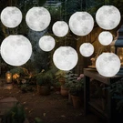 Baquler Pcs 12" Moon Paper Lanterns Ceiling Hanging Decor Led Outer Space .... Fixed Price $47.85.