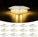 Volisun 12-PACK Solar Post Cap Lights For 4X4 5X5 6X6 Deck Fence White IP64. Fixed Price $69.99.