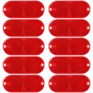 10 Pack Front Reflector Oval For Driveway Fence Gate Posts Trailers Sa. Fixed Price $19.09.