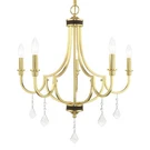 Livex Lighting 41275 Glendale 25"W Crystal Candle Style - Brass. Fixed Price $349.98.