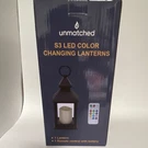 Unmatched S3 Led Color Changing Lantern Remote Control Timer Black 4.13X9.25". Fixed Price $30.00.