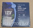 Hampton Bay 4X4 6X6 Mediterranean Bronze Led Outdoor Solar Deck Post LIGHT*A1. Fixed Price $27.99.