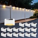 Solpex Solar Fence Lights Outdoor 16 Pack, Step Waterproof Led. Fixed Price $45.79.