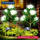 Anordsem Solar Garden Lights Outdoor: 10 Waterproof Fabric Roses 2 Pack - White. Fixed Price $38.06.