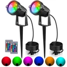 Ourleeme Lawn Flood Light Stake, 2-IN-1 Waterproof Outdoor Remote Controlle L.... Fixed Price $30.46.