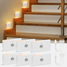 Wowatt Rechargeable Motion Sensor Stair Light, White Night Lights With Magnetic. Fixed Price $48.99.