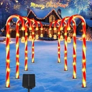 Lewondr 41" Solar Christmas Candy Cane Lights Outdoor, Upgraded Pathway Stake.... Fixed Price $30.22.