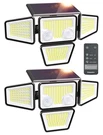 Luces Solares Cuatro Cabezales Y Control Remoto Para Seguridad Lujo. Fixed Price $45.10.