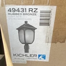 Kichler 49431 Rz Rubbed Bronze Outdoor Post Glass 1-LIGHT 150W. Fixed Price $32.99.