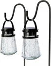 Energy-saving Auto On Crackle Glass Solar Pathway (2 Lights). Fixed Price $64.99.