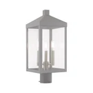 Livex Nyack 3 Light Outdoor Post Top Lantern, Nordic Gray 20592-80. Fixed Price $499.96.