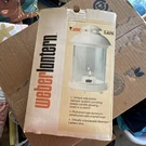 Weber Lars 1984 White Outdoor Rainproof Candle Lantern Vintage New. Fixed Price $34.99.