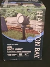 Hampton Bay Solar Power Led Spot Light 100 Lumens Black Wired Turns At Dusk. Fixed Price $36.00.