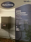 Harbor Breeze 200W Low Voltage Transformer 0810817 Landscape Lighting Black Nib!. Fixed Price $44.98.