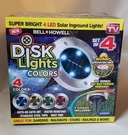 Bell + Howell Solar Powered 4 Led Outdoor Disk Lights - Pack. Fixed Price $20.00.