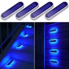 Yilaie Blue Solar Dock Deck Lights Powered Outdoor Waterproof, Stick On.... Fixed Price $36.97.