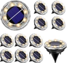 12 Pack Mini Solar Powered Ground Lights, Bright Led Outdoor. Fixed Price $22.95.