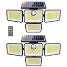 Omibee 4500LM Solar Lights Outdoor, Adjustable Heads Motion Sensor Black. Fixed Price $63.13.