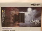 Dark Sky Portfolio Outdoor 0338644 Wall Lantern Matte Black Finish C4. Fixed Price $15.00.