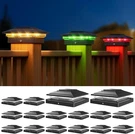 16 Pcs Solar Post Cap Lights Outdoor Rgb 8-PACK For 4X4 5X5 6X6 Deck Fence. Fixed Price $59.99.