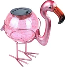 Flamingo Solar Light Outdoor Garden Decor, With Crackle Glass Glo. Fixed Price $41.16.