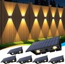 6PACK Solar Fence Lights - Rgb & Warm White, Waterproof Dusk To Dawn. Fixed Price $69.99.