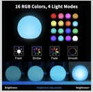 8 Inch Ball Led Decorative Light,. Fixed Price $20.00.