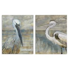 Stupell Industries Sea Birds Abstract Beach 2PC Set Canvas Wall Art, R2 2923A. Fixed Price $27.99.