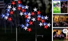 Reyeeinc Solar 4TH Of July Stake Lights, Red White And Blue 2 Pack. Fixed Price $44.54.