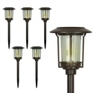 Solar Led Pathway Lights - 6 Pack, Nickel Finish, Modern Metal Design, Waterp.... Fixed Price $111.08.