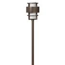 Hinkley Lighting Saturn Path Light, Metro Bronze/etched Opal 1579MT-LL. Fixed Price $194.65.