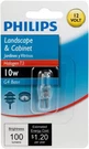 Philips Landscape & Cabinet Halogen T3 G4 Base 12V BC10W Bi-pin Light Bulb. Fixed Price $7.95.