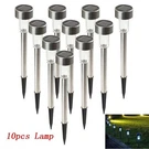 10 Pcs Stainless Steel Solar Led Lights Lamp Walkway Path Landscape Garden Yard. Fixed Price $18.51.