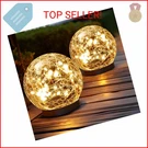 Jkimk Globe Lights Outdoor Waterproof-solar Balls Garden-cracked Glass. Fixed Price $17.98.