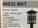 Kichler Lighting 49832BKT Beacon Square Post Accessories Textured Black. Fixed Price $220.00.