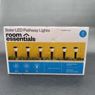 6PK Round Solar Led Outdoor Path Lights Matte Black - Room Essentials. Fixed Price $19.54.
