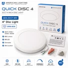 American Lighting QD4-3CCT-WH 4" Quick Disc Dimmable Open Box. Fixed Price $42.99.