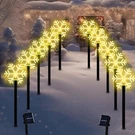 Brightdeck 10-PACK Snowflake Solar Led Christmas Outdoor Lights Garden Pathway. Fixed Price $47.98.