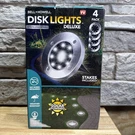 Bell & Howell Disk Lights Deluxe Solar Powered 3.75 Led Garden 4 Pk. Fixed Price $14.99.