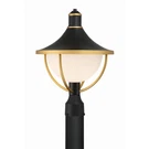 Crystorama Atlas 1 Light Outdoor Post, Black/gold/white ATL-709-MK-TG. Fixed Price $238.40.
