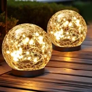Jkimk Globe Lights Outdoor Waterproofsolar Balls Gardencracked Glass Ba.... Fixed Price $21.99.
