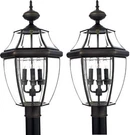 Quoizel NY9043Z Newbury 3-LIGHT Outdoor Post Lantern Fixture 2 Pack. Fixed Price $531.18.