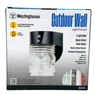 Westinghouse Outdoor Wall Light Fixture Black Clear 1 Dusk Sensor 66949. Fixed Price $26.95.