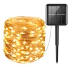 Amir Solar String Lights Outdoor, 8 Modes Mini 39 Feet 120 Led, Warm White. Fixed Price $17.99.