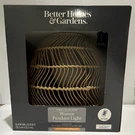 Better Homes & Gardens Solar Led Wicker Pendant Light Outdoor Natural 12.4". Fixed Price $42.50.